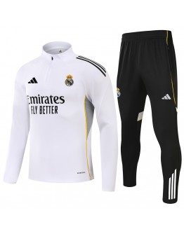 Real Madrid 1/4 Zipper Sweat Kit(Top+Pants) White 2025/26