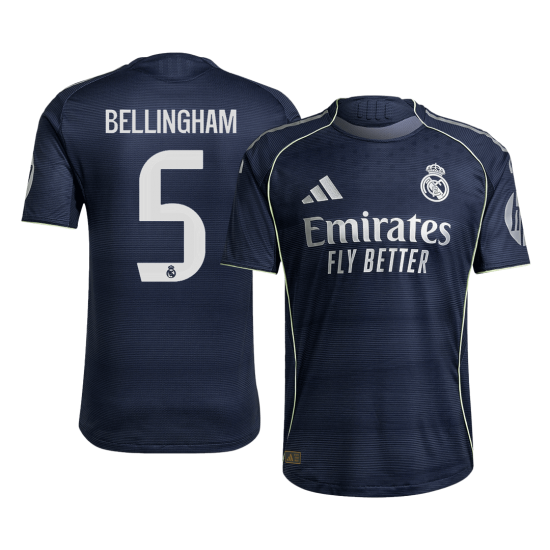 BELLINGHAM #5 Real Madrid Away Match Jersey Player Version 2025/26