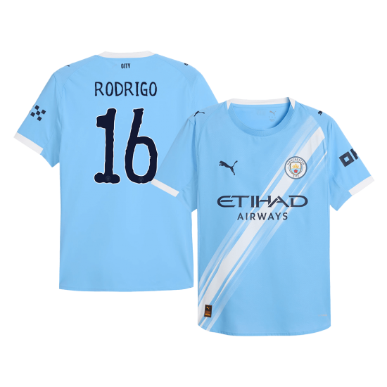 RODRIGO #16 Manchester City Home Match Jersey Player Version 2025/26 - Club World Cup