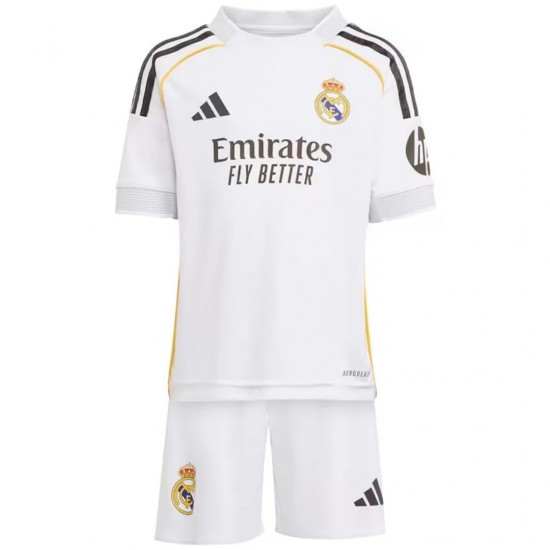 Kids Real Madrid Home Jersey Kit 2025/26