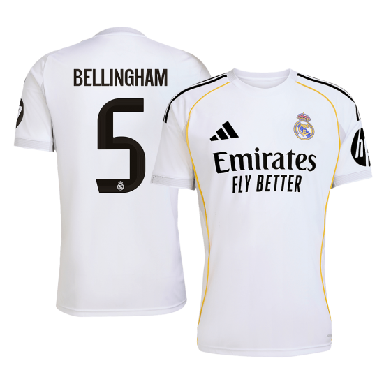 BELLINGHAM #5 Real Madrid Home Jersey 2025/26 - [Super Replica]