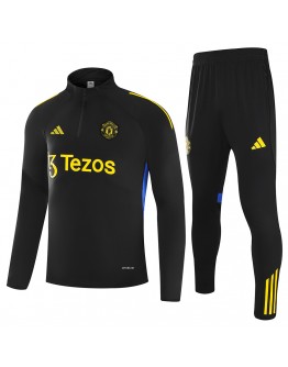 Manchester United 1/4 Zipper Sweat Kit(Top+Pants) Black 2025/26