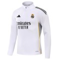 Real Madrid 1/4 Zipper Sweat Kit(Top+Pants) White 2025/26