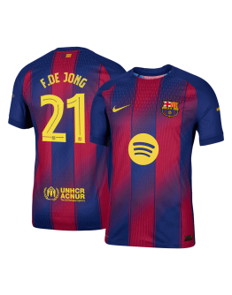 F.DE JONG #21 Barcelona Home Match Jersey Player Version 2025/26 - UCL