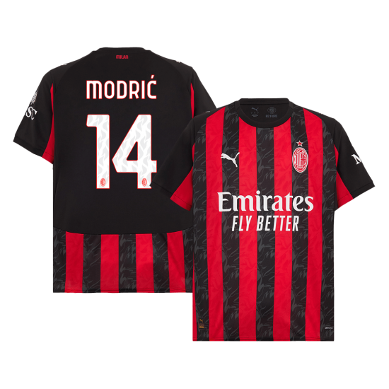 MODRIĆ #14 AC Milan Home Jersey 2025/26 - [Super Replica]