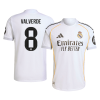 VALVERDE #8 Real Madrid Home Match Jersey Player Version 2025/26
