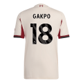 GAKPO #18 Liverpool Away Match Jersey Player Version 2025/26
