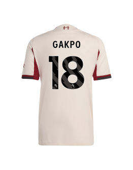 GAKPO #18 Liverpool Away Match Jersey Player Version 2025/26