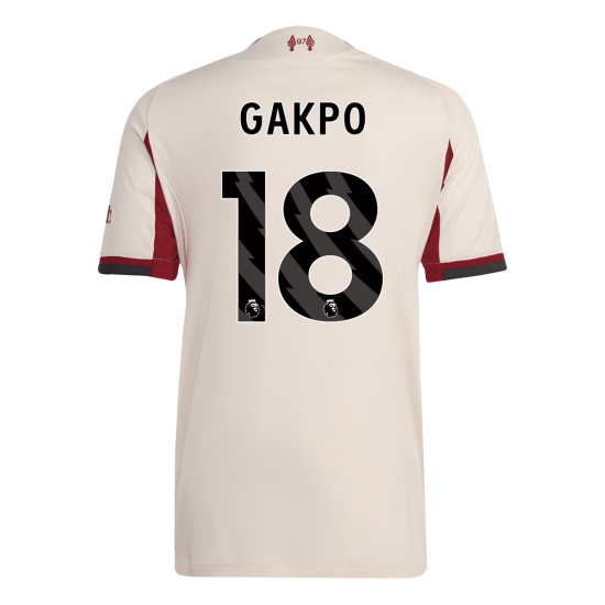 GAKPO #18 Liverpool Away Match Jersey Player Version 2025/26