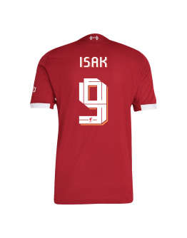 ISAK #9 Liverpool Home Match Jersey Player Version 2025/26 - UCL Font