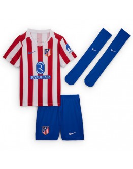 Kids Atletico Madrid Home Jersey Full Kit 2025/26