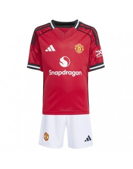 Kids Manchester United Home Jersey Kit 2025/26