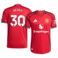 ŠEŠKO #30 Manchester United Home Match Jersey Player Version 2025/26
