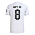 VALVERDE #8 Real Madrid Home Match Jersey Player Version 2025/26
