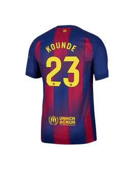 KOUNDE #23 Barcelona Home Match Jersey Player Version 2025/26