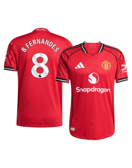 B.FERNANDES #8 Manchester United Home Match Jersey Player Version 2025/26