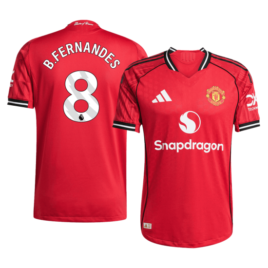 B.FERNANDES #8 Manchester United Home Match Jersey Player Version 2025/26