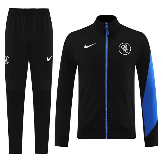 Chelsea Training Tracksuit Kit(Jacket+Pants) Black 2025/26