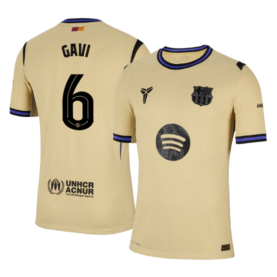 GAVI #6 Barcelona Away Match Jersey Player Version 2025/26 - UCL