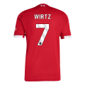 WIRTZ #7 Liverpool Home Match Jersey Player Version 2025/26