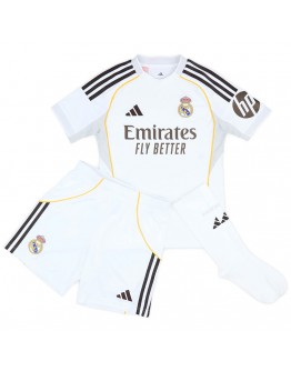 Kids Real Madrid Home Jersey Full Kit 2025/26