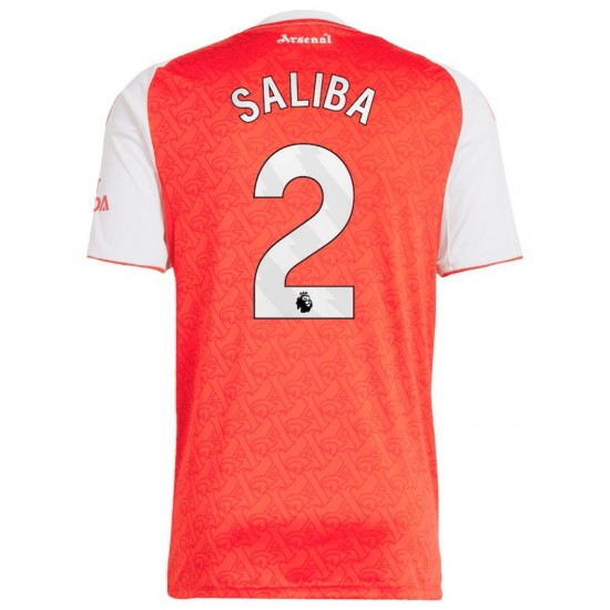 SALIBA #2 Arsenal Home Jersey 2025/26 - [Super Replica]