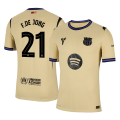 F.DE JONG #21 Barcelona Away Match Jersey Player Version 2025/26 - UCL