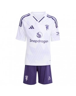 Kids Manchester United Away Jersey Kit 2025/26