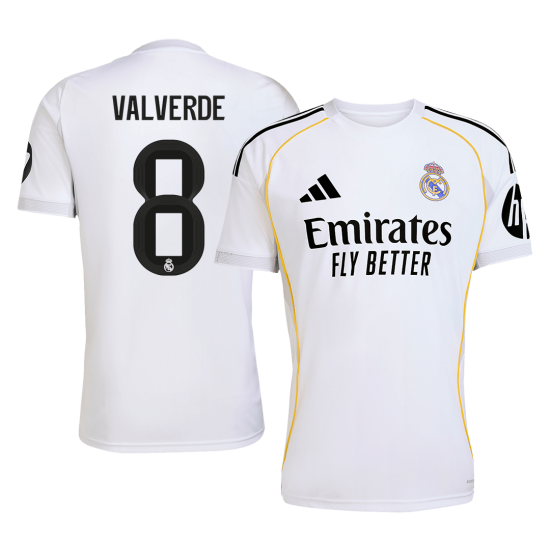 VALVERDE #8 Real Madrid Home Jersey 2025/26 - [Super Replica]