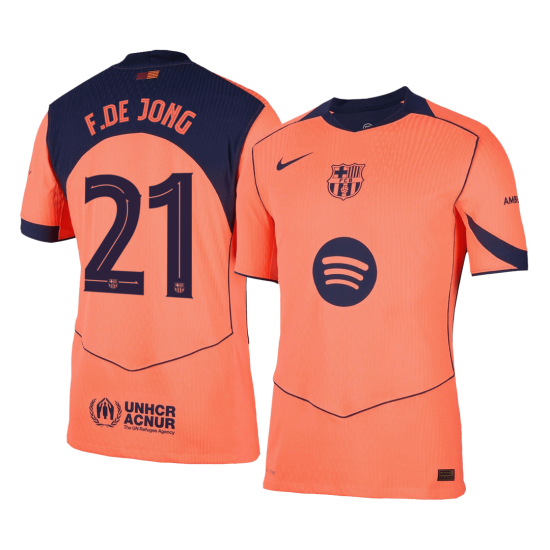 F.DE JONG #21 Barcelona Third Match Jersey Player Version 2025/26 - UCL