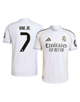 VINI JR. #7 Real Madrid Home Match Jersey Player Version 2025/26