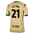 F.DE JONG #21 Barcelona Away Jersey 2025/26 - UCL