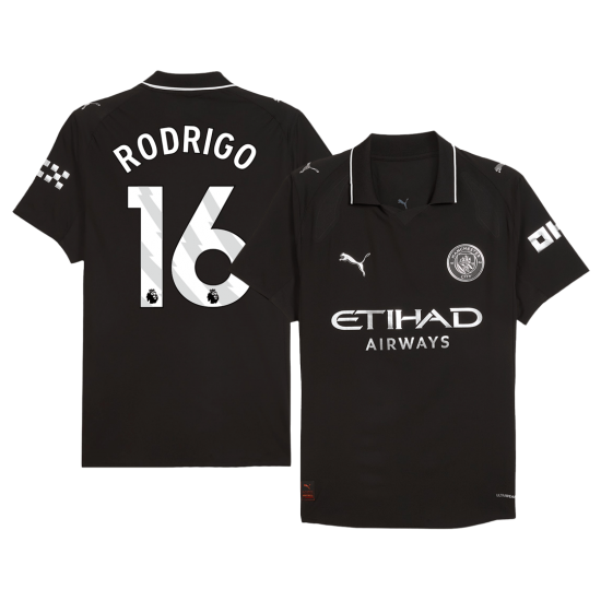 RODRIGO #16 Manchester City Away Match Jersey Player Version 2025/26