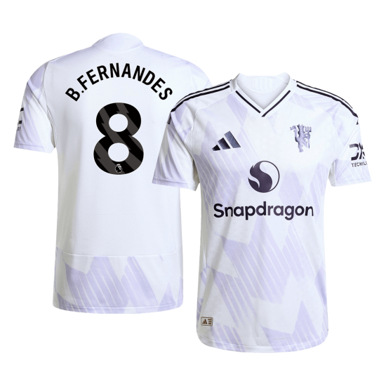 B.FERNANDES #8 Manchester United Away Match Jersey Player Version 2025/26