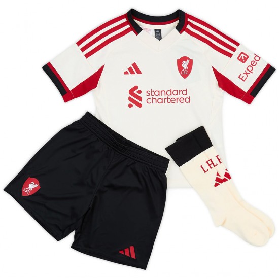 Kids Liverpool Away Jersey Full Kit 2025/26