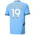 G&Uuml;NDOĞAN #19 Manchester City Home Jersey 2024/25