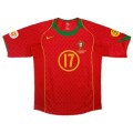 Portugal C.Ronaldo #17 Retro Jersey Home Euro Cup Final 2004