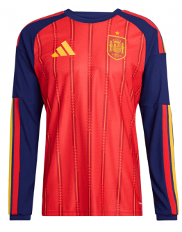 Spain Home Long Sleeve Player Version Jersey World Cup 2026